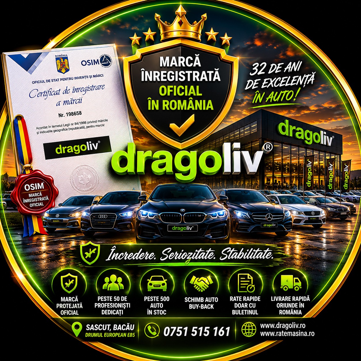 Dragoliv marcă înregistrată oficial în România